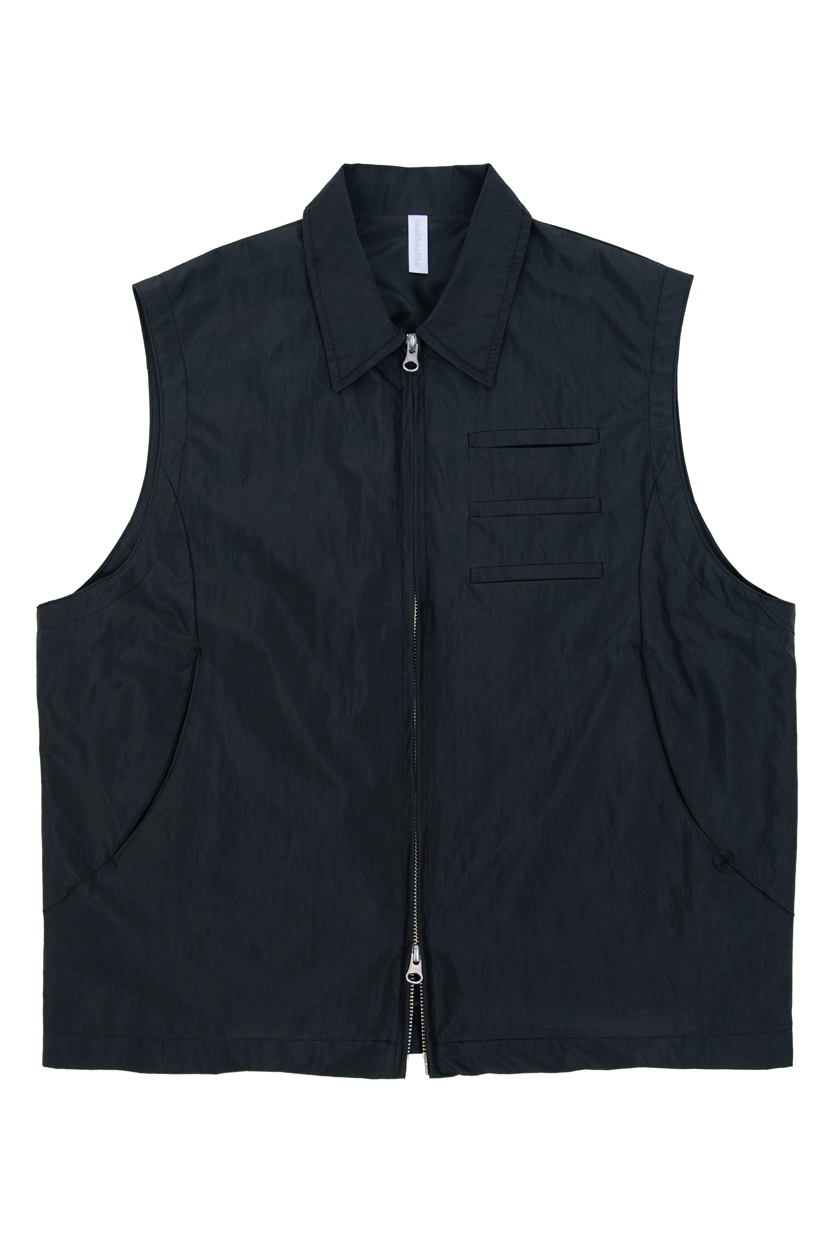 vest, utility three pockets, charcoal